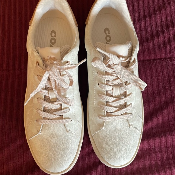Coach White Sneakers with Soft Fabric and Low-Top Design - Picture 2 of 11